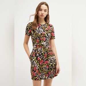 French Connection Cadencia Black Floral Mini Dress 6